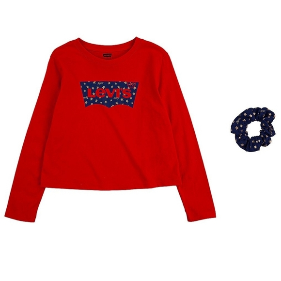 Levi's Other - Girl's Levis Star Logo Graphic Star Tee with Scrunchie, Large